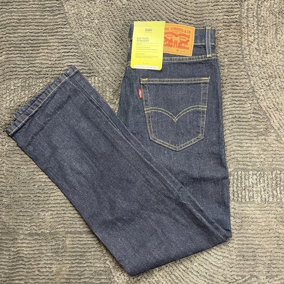 Levi's 513 Men's Slim Straight Jeans W30 L30 Dark Wash Stretch Denim NWT - Picture 1 of 6